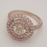 Rose Gold Logan Double Halo Diamond Ring Diamonds Cad Cam 150x150