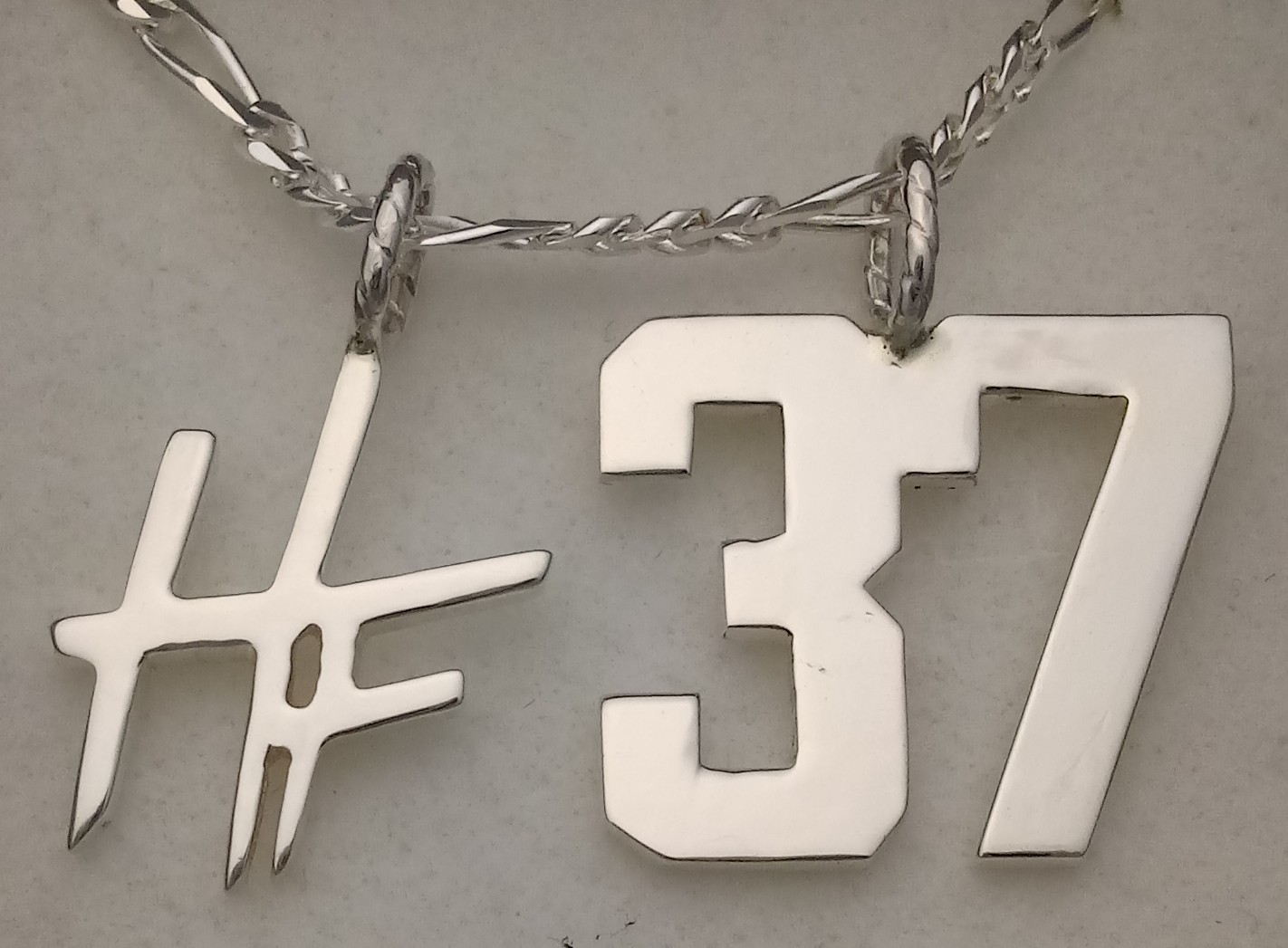Custom Numbers Cross Silver Mens Necklace Hand Made