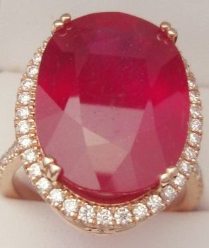 Mcwaters 27ct Antique Rose Gold Engagement Ring Ruby